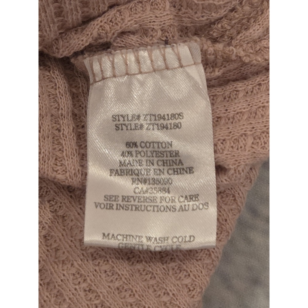 Altar'd State Womens Sz M (Oversized) Waffle Knit Tunic Top Dusty Rose - Picture 8 of 8